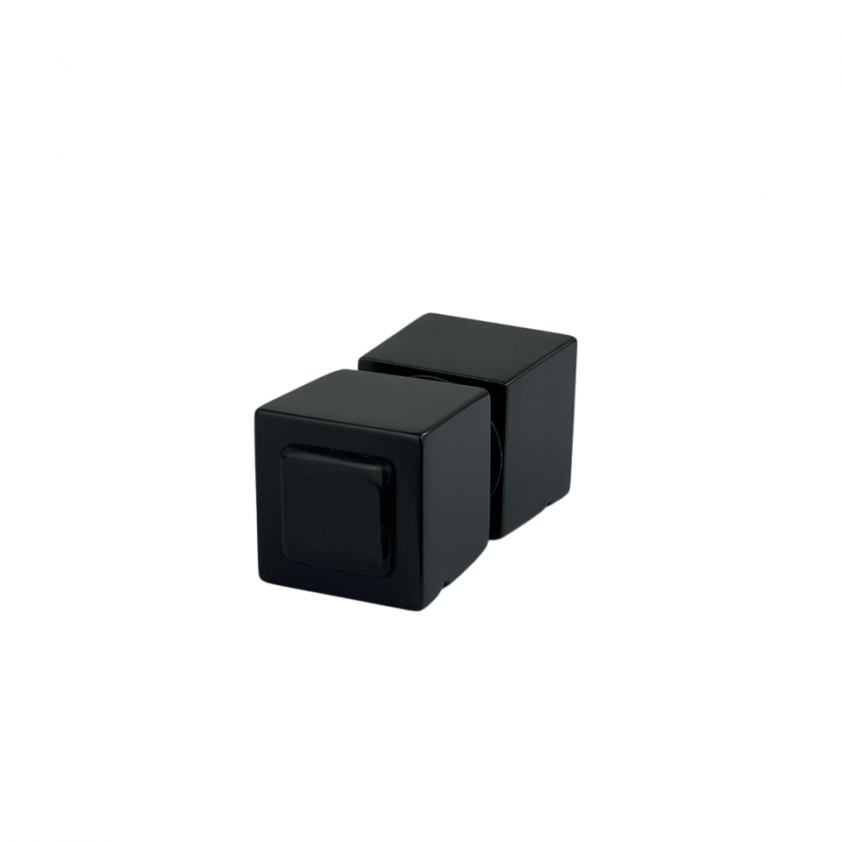 Falttürknopf - RAL 9005 schwarz matt