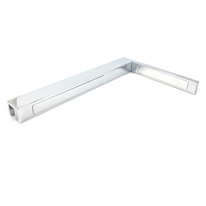 Eckwinkel - Stabi-Winkel 90°, Links, glanzverchromt, 6-10 mm Glas