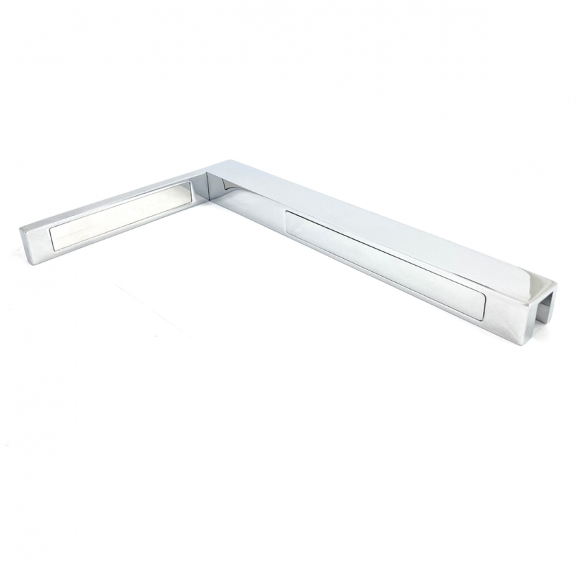Eckwinkel - Stabi-Winkel 90°, Rechts, glanzverchromt, 6-10 mm Glas