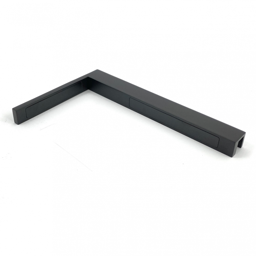 Eckwinkel - Stabi-Winkel 90°, Rechts, schwarz matt, 6-10 mm Glas